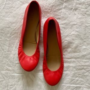 J Crew Vibrant Red Ballet Flats